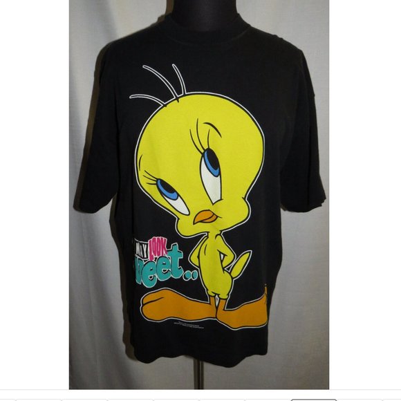 Vintage Tweety Bird Tee, Made In USA, Sun Sportswear, Plus Size 24W - Picture 10 of 13